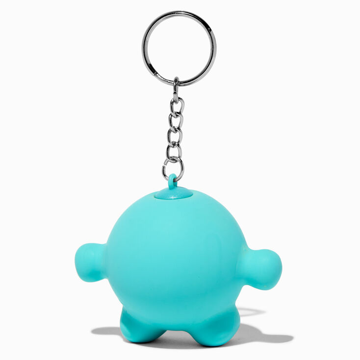 Porte-cl&eacute;s balle anti-stress homme bleu clin d&#39;&oelig;il,
