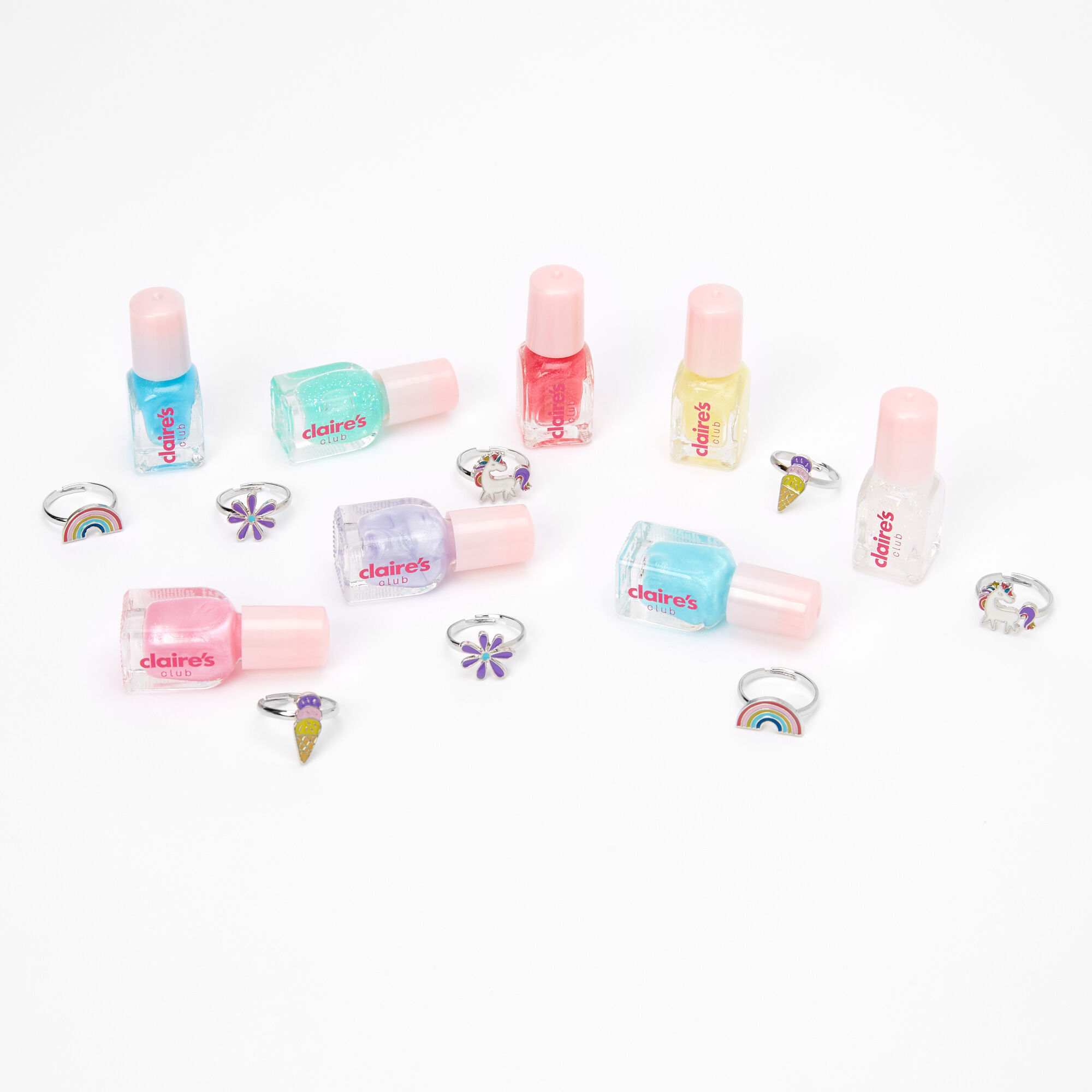 View Claires Club Unicorn Nail Polish Set 8 Pack Rainbow information