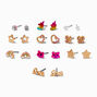 Clous d&#39;oreilles fan de chat roses - Lot de 10,