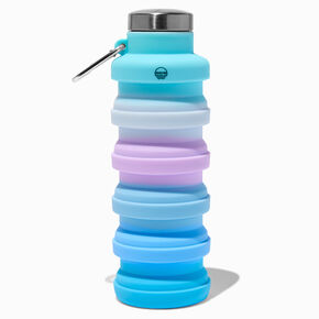 Collapsible Blue Ombre Water Bottle,
