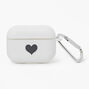 White Heart Silicone Earbud Case Cover - Compatible with Apple AirPods Pro&reg;,