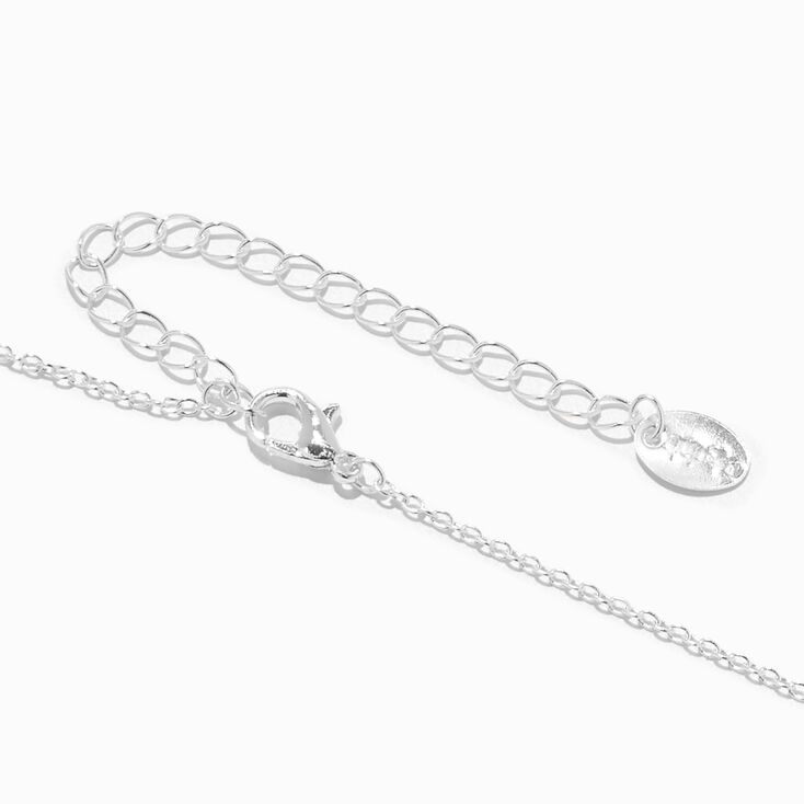 Pink Embellished Initial Glitter Heart Locket Necklace - H,