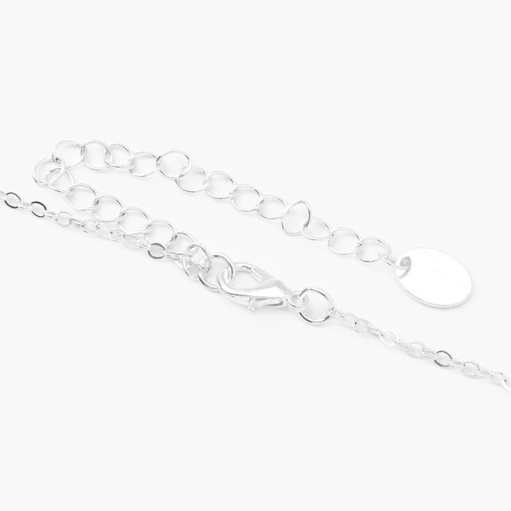 Silver Glow In The Dark Zodiac Spinning Pendant Necklace - Gemini,