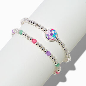 Jeweled Disco Ball Stretch Bracelets - 2 Pack,