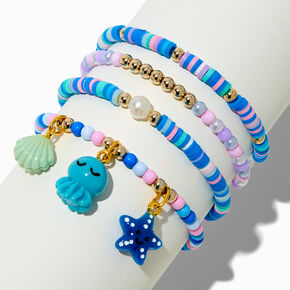 Claire&#39;s Club Sea Life Beaded Stretch Bracelets - 4 Pack,