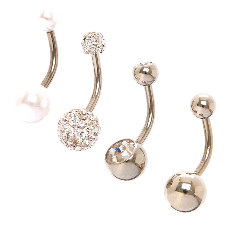 Claire's Barres de piercing nombril en acier inoxydable Rich Kids