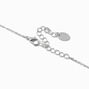 Collier &agrave; pendentif avec strass en zircon cubique d&#39;imitation ovale couleur argent&eacute;e,