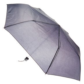 Parapluie compact noir uni,
