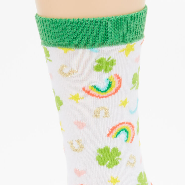 St. Patrick&#39;s Day Rainbow Mix Crew Socks,