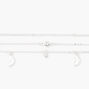 Silver Lemon Charm Choker Necklaces - 3 Pack,