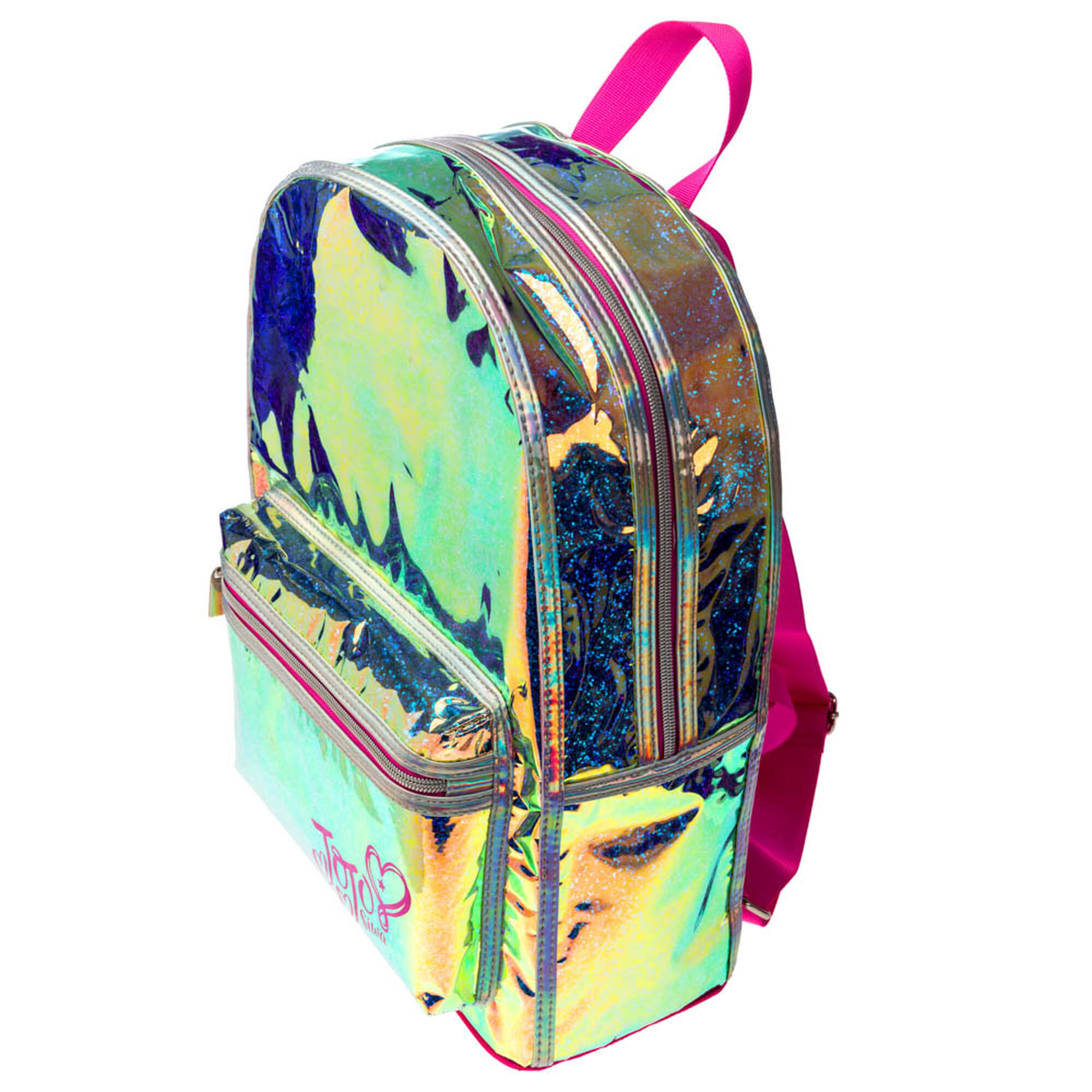 JoJo Siwa™ Holographic Glitter Backpack- Silver | Claire's