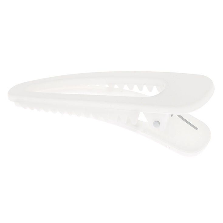 Large Hair Clip - White,