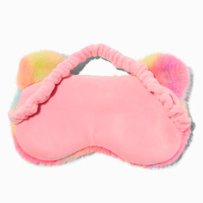Claire&#39;s Club Rainbow Bear Furry Sleeping Mask,