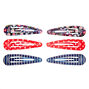 Claire&#39;s Club Patterned Snap Hair Clips - 6 Pack,