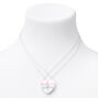 Best Friends Pastel Ombre Split Heart Pendant Necklaces - 2 Pack,