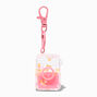Pink Camera Water-Filled Glitter Keychain,