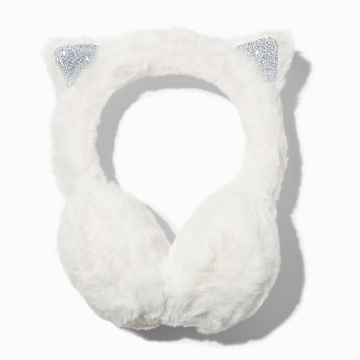 Cache-oreilles chat blanc,