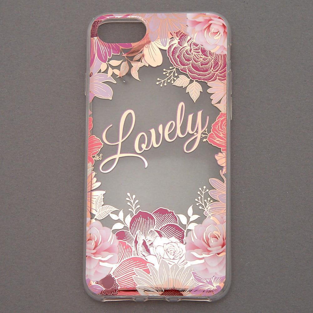 Coque de portable à fleurs roses « Lovely » - Compatible avec iPhone 6/7/8,