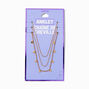 Gold-tone Disc Multi-Strand Chain Anklet,