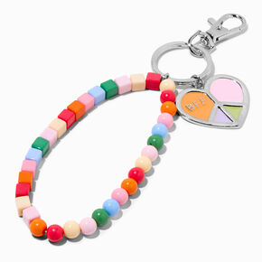 Best Friends Beaded Flower Heart Wristlet Keychains - 2 Pack,