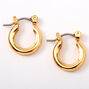 Gold-tone 10mm Tube Hoop Earrings,