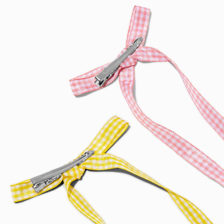 Claire&#39;s Club Gingham Hair Bow Clips - 4 Pack,