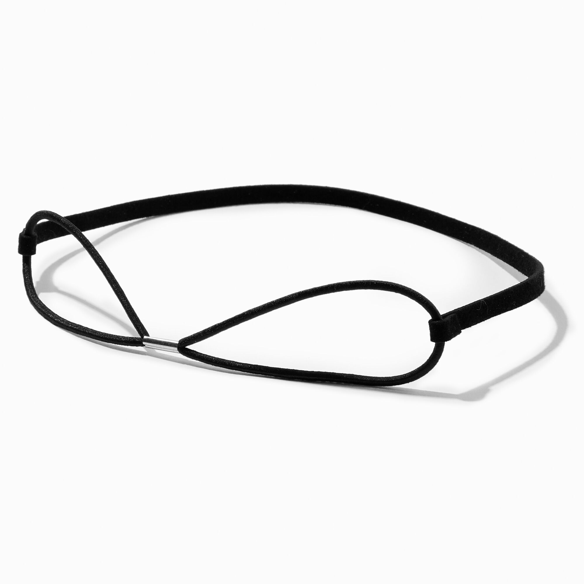 Black Faux Leather Stretchy Headbands - 2 Pack,