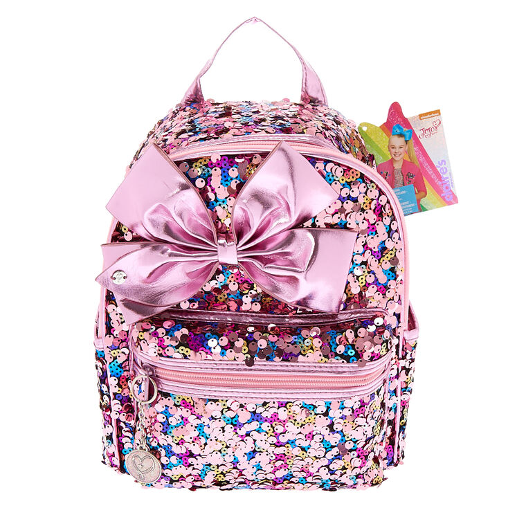 Jojo Siwa Reverse Sequin Small Backpack Pink Claire S Us
