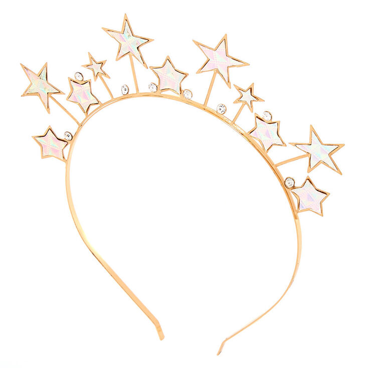 Holographic Star Crown Headband | Claire's US