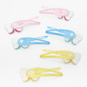 Barrettes clic clac motif papillon paillet&eacute; pastel Claire&#39;s&nbsp;Club - Lot de 6,