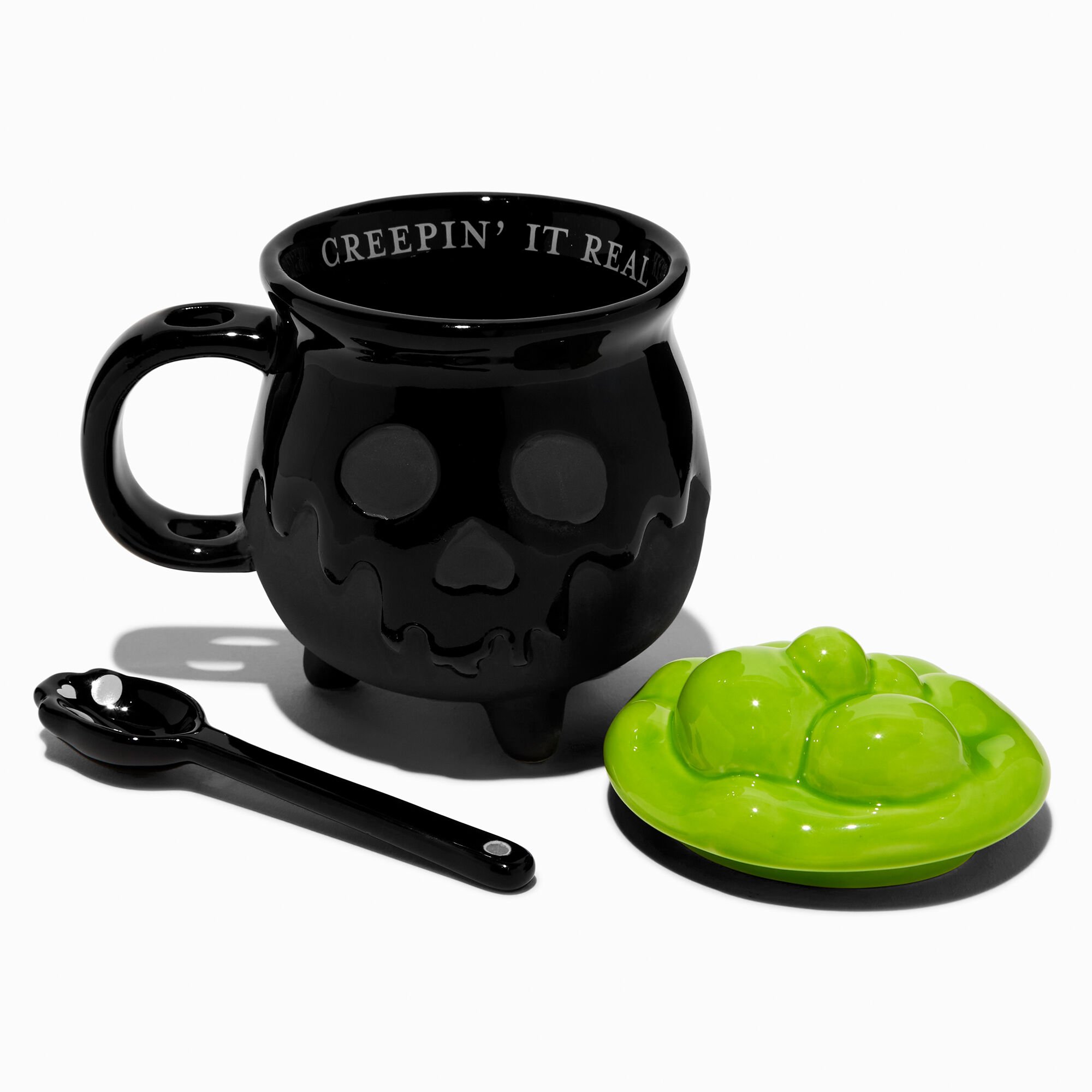 Black Cauldron Ceramic Spoon & Mug,