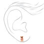 18kt Rose Gold Plated Crystal Teddy Bear Stud Earrings,