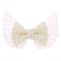 Holographic Cake Glitter Winged Bow Hair Clip,