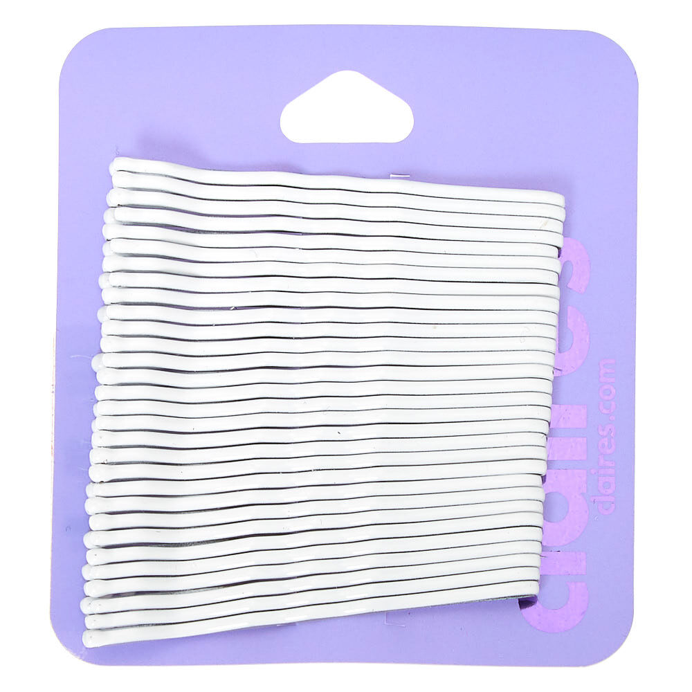 Bobby Pins - White, 30 Pack,