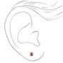 Gold Turtle Stone Stud Earrings - Blue,