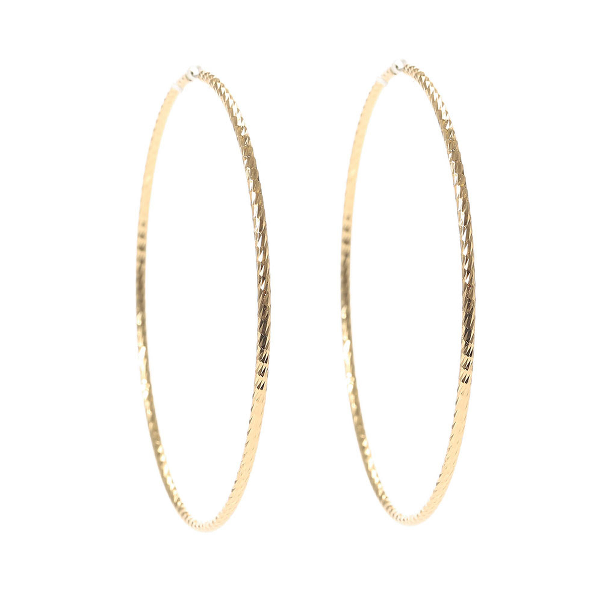 Gold 70MM Twisted Hoop Earrings | Claire's