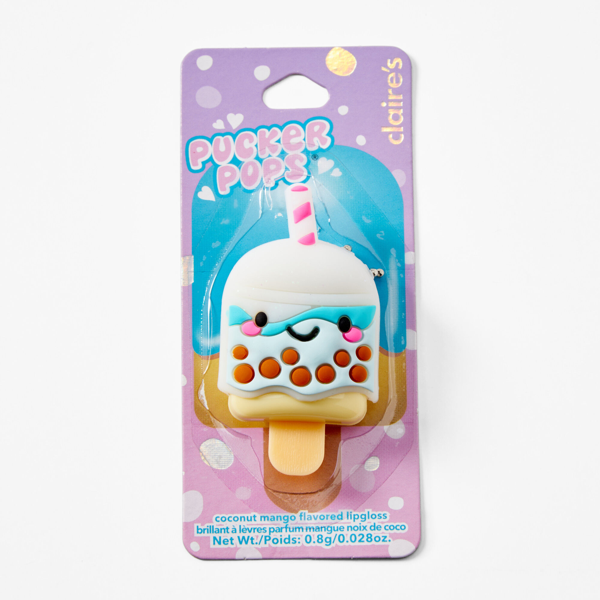 Pucker Pops® Bubble Tea Lip Gloss -Coconut Mango,