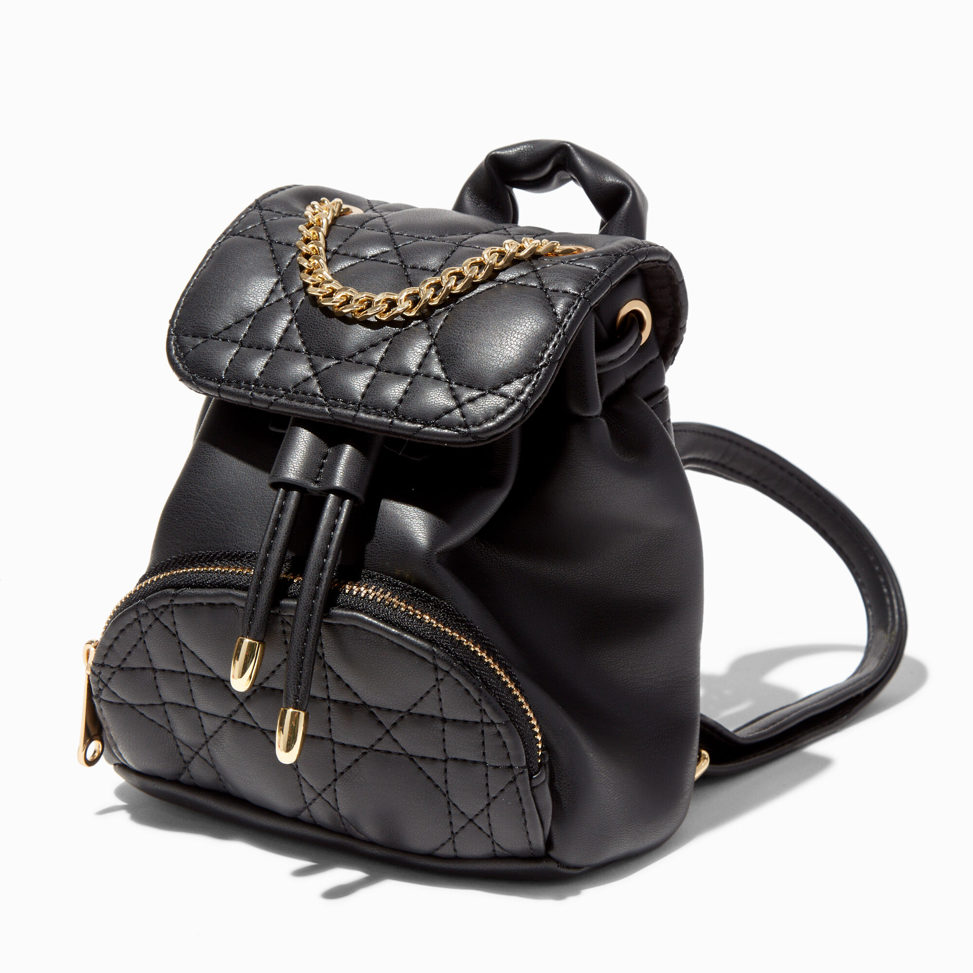 Mini backpack with flap outlet