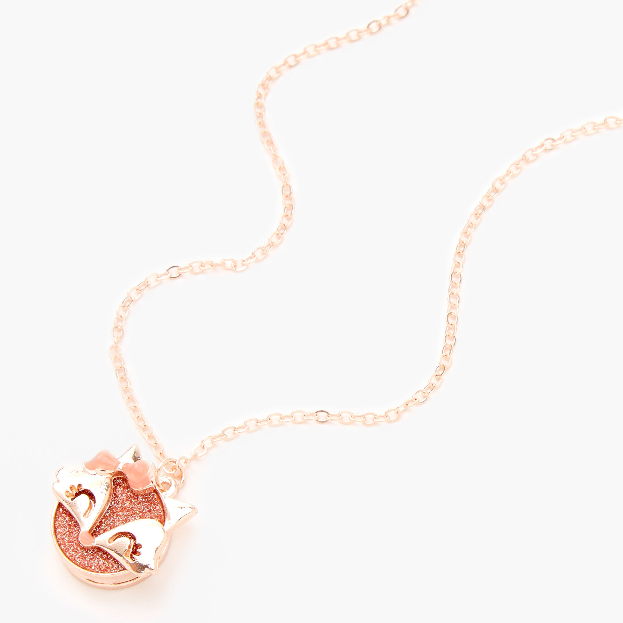 Rose gold fox hot sale necklace