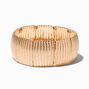 Gold Textured Band Stretch Bracelet,