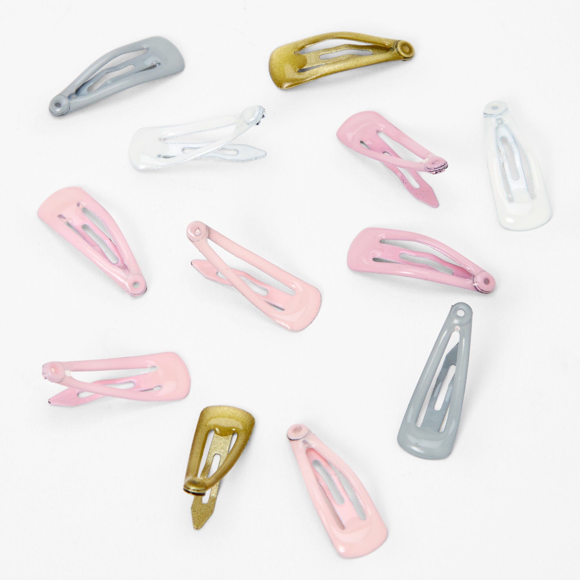 Claire's Club Mixed Pack Mini Snap Hair Clips - 12 Pack,