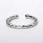 Silver Textured Faux Hoop Nose Ring,