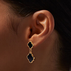 Black Clover Drop Earrings,