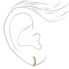 Gold 10MM Embellished Clip-On Earrings,