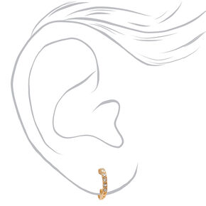 Gold-tone 10mm Crystal Clip-On Earrings,