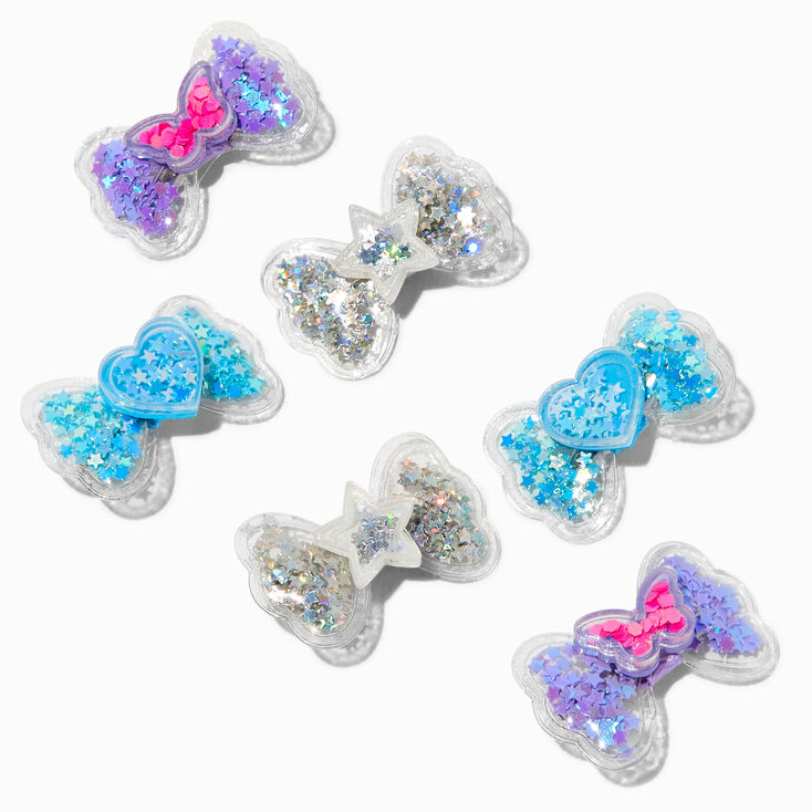 Barrettes &agrave; n&oelig;ud shaker ic&ocirc;nes Claire&#39;s Club - Lot de 6,