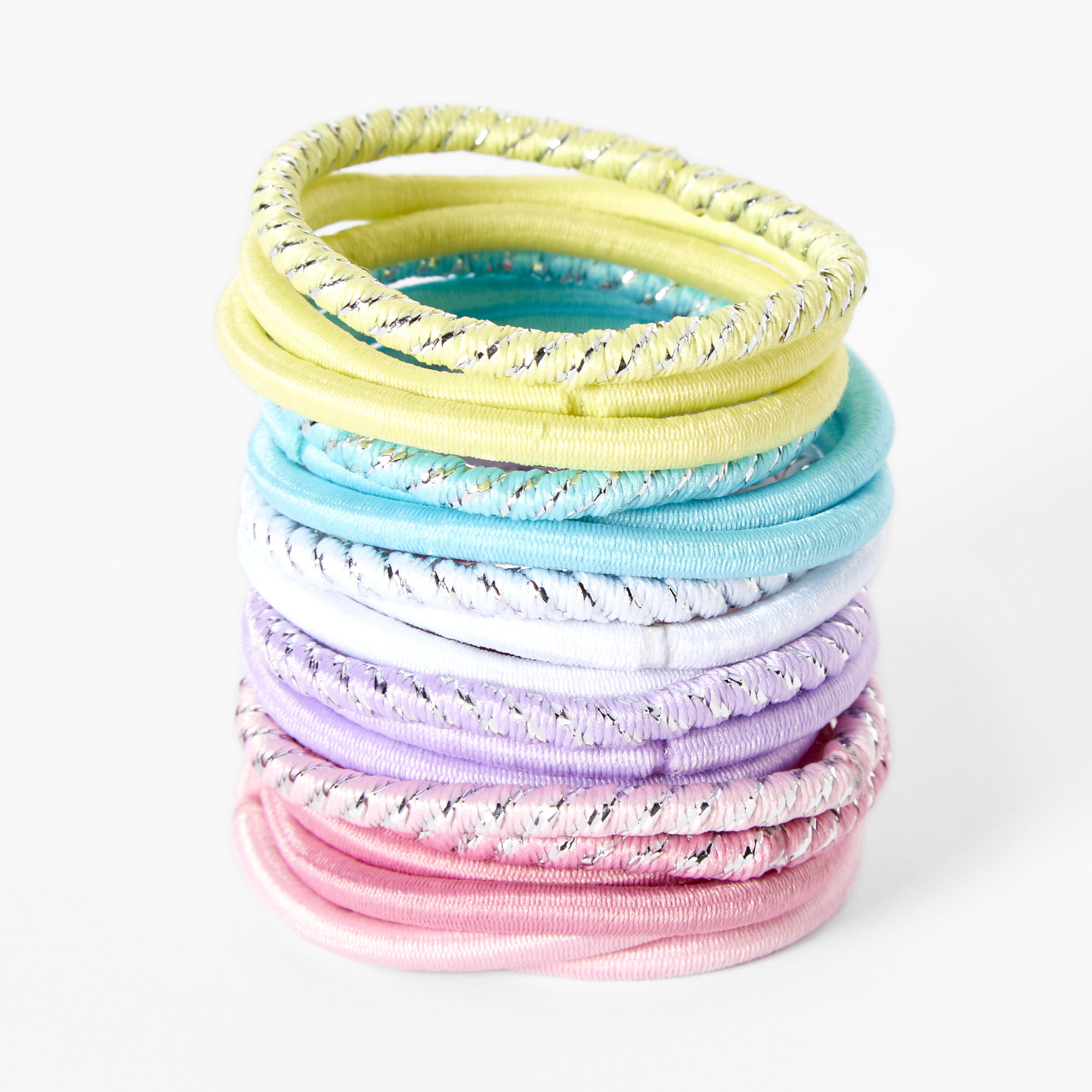 View Claires Club Pastel Lurex Hair Ties 18 Pack information