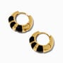 JAM + RICO x Claire&#39;s 18k Yellow Gold &amp; Black Colorblock Hoop Earrings ,