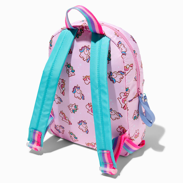 Claire's Club Pastel Rainbow Unicorn Backpack | Claire's US