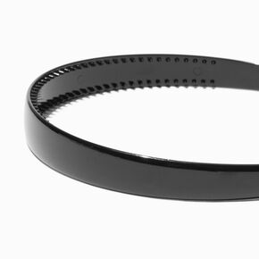 Solid Black Plastic Headband,